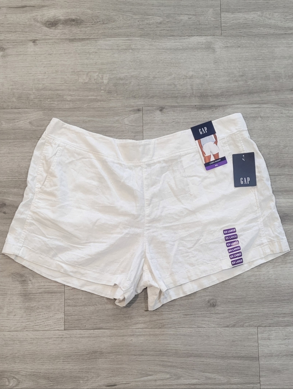 GAP Women's White Linen-Feel Casual Shorts